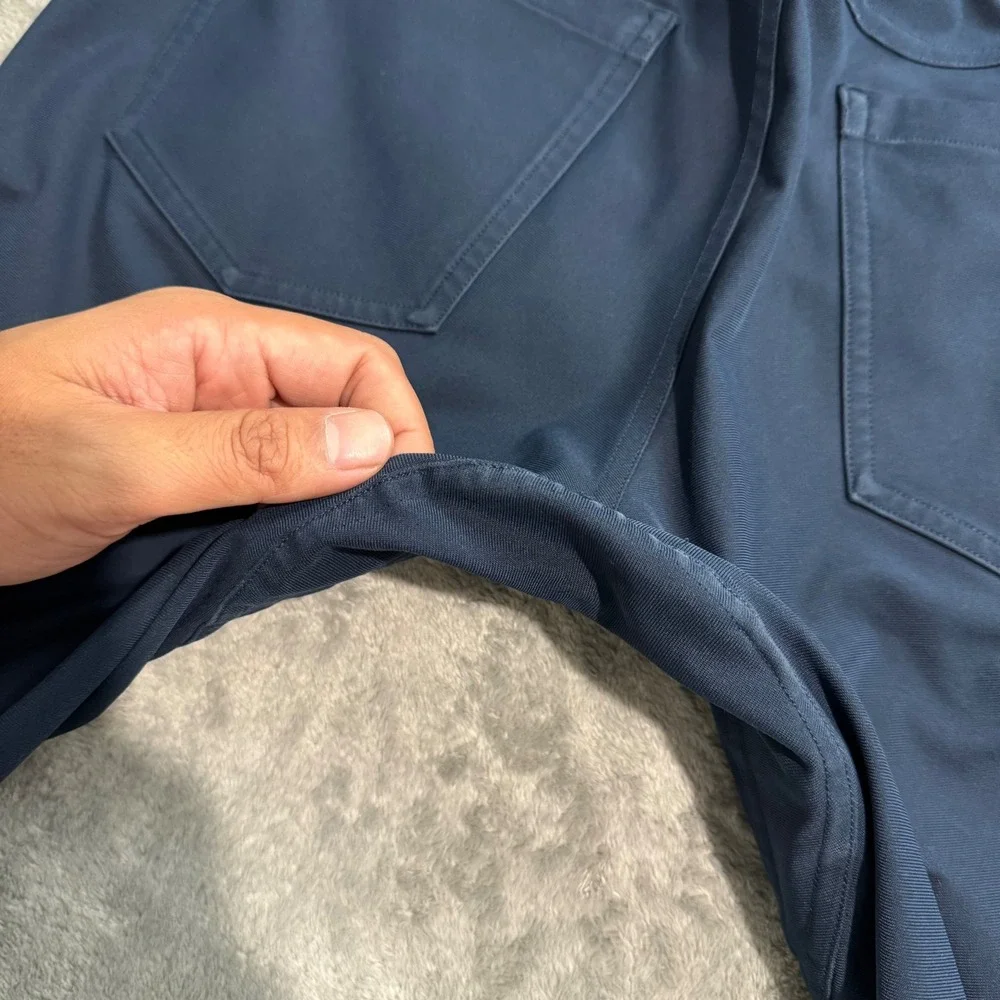 Lululemon ABC Pant Slim Warpstreme Navy Blue Mens 30 (31x29) LM5704S